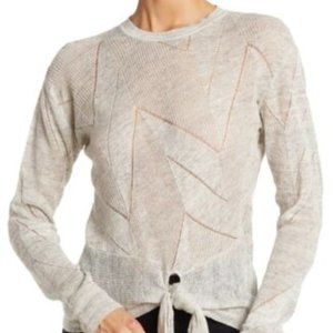 NWT $295  Veronica Beard Elina Crew Neck Sweater XL in Grey Melange